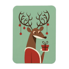 Minimalistisches Weihnachtsschenk für Rentiere Magnet
