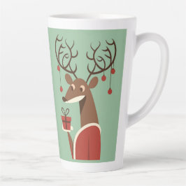 Minimalistisches Weihnachtsschenk für Rentiere Milchtasse