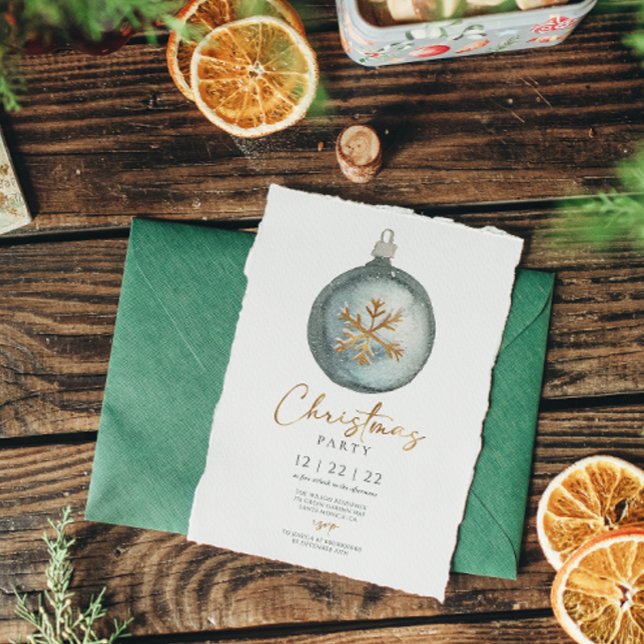 Minimalistisches Weihnachtsschmuck Winterfest Part Einladung (Von Creator hochgeladen)