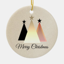 Minimalistisches Weihnachtsschwarz und Rose Gold