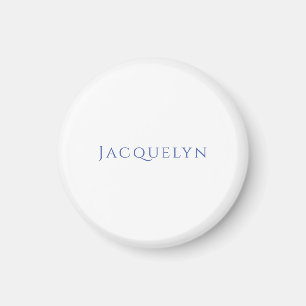 Minimalistisches Weiß Blau Einfach Elegant Modern Magnet