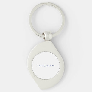 Minimalistisches Weiß Blau Einfach Elegant Modern Schlüsselanhänger