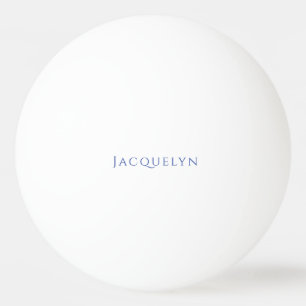 Minimalistisches Weiß Blau Einfach Elegant Modern  Tischtennisball