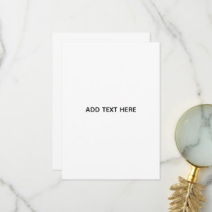 Minimalistisches Weiß Elegant für jeden Anlass Dankeskarte