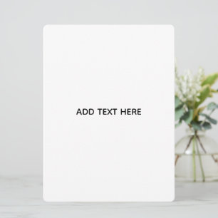 Minimalistisches Weiß Elegant für jeden Anlass Karte