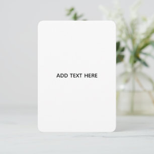 Minimalistisches Weiß Elegant für jeden Anlass Karte