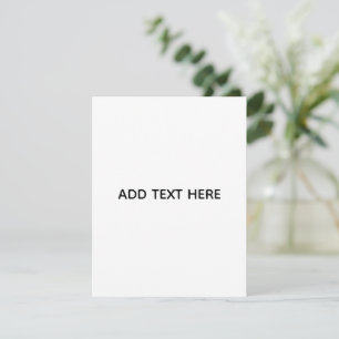 Minimalistisches Weiß Elegant für jeden Anlass Mitteilungskarte