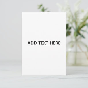 Minimalistisches Weiß Elegant für jeden Anlass Mitteilungskarte