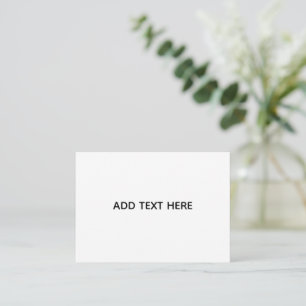 Minimalistisches Weiß Elegant für jeden Anlass Mitteilungskarte