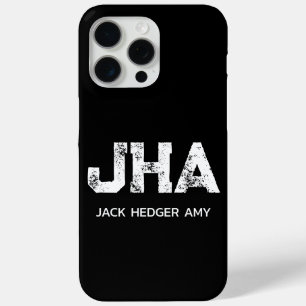 MINIMALISTISCHES WEIßES DREIBUCHSTABEN-MONOGRAMM N Case-Mate iPhone HÜLLE