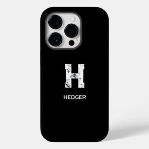 MINIMALISTISCHES WEIßES EIN-BUCHSTABEN-MONOGRAMM N Case-Mate iPhone 14 PRO HÜLLE