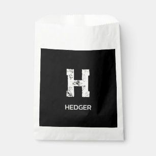 MINIMALISTISCHES WEIßES EIN-BUCHSTABEN-MONOGRAMM N GESCHENKTÜTCHEN