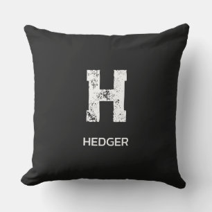 MINIMALISTISCHES WEIßES EIN-BUCHSTABEN-MONOGRAMM N KISSEN