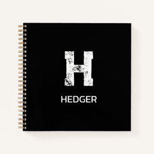 MINIMALISTISCHES WEIßES EIN-BUCHSTABEN-MONOGRAMM N NOTIZBUCH