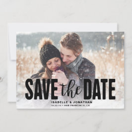 Minimalistisches Weißes Foto Save the Date