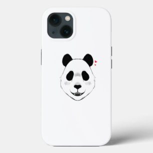 Minimalistisches weißes Hintergrund süßes Panda-De iPhone Hülle