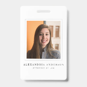 Minimalistisches weißes professionelles ID-Foto fü Ausweis
