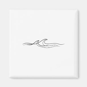 Minimalistisches Wellen-Surfen Ozean-Wasser-Surfer Magnet