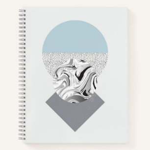 Minimalistisches Wellendesign Notizbuch