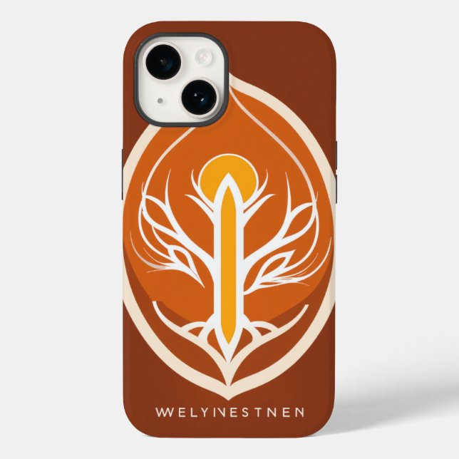 Minimalistisches Wellness-Logo - Vector-Design Case-Mate iPhone 14 Hülle (Rückseite)