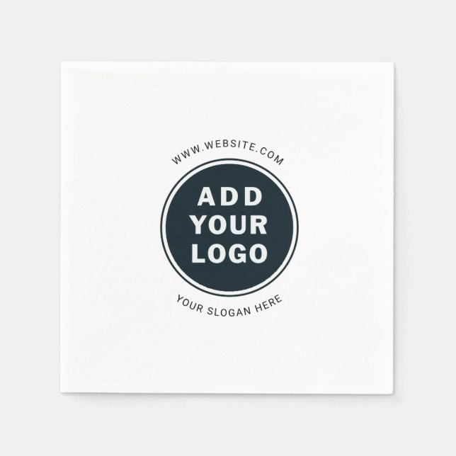 Minimalistisches Werbepapier für Firmenlogos Serviette (Vorderseite)