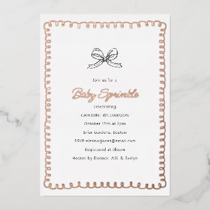 Minimalistisches Whimsical Baby Sprinkle Shower Ro Folieneinladung