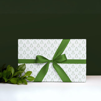 Minimalistisches White Christmas Tree Wrapping Pap Geschenkpapier