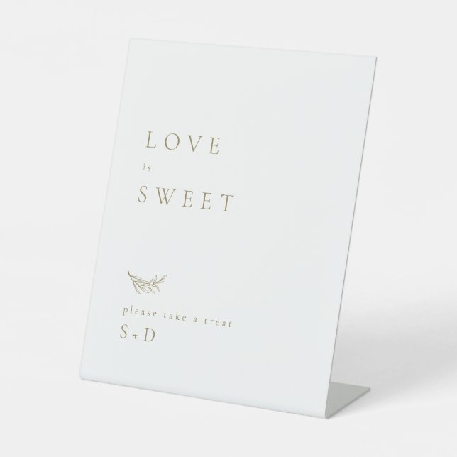 Minimalistisches White Gold Sweet Favoriten für Ho Sockelschild (Vorderseite)