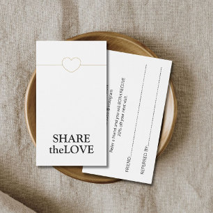 Minimalistisches White Imitats Gold Line Herz
