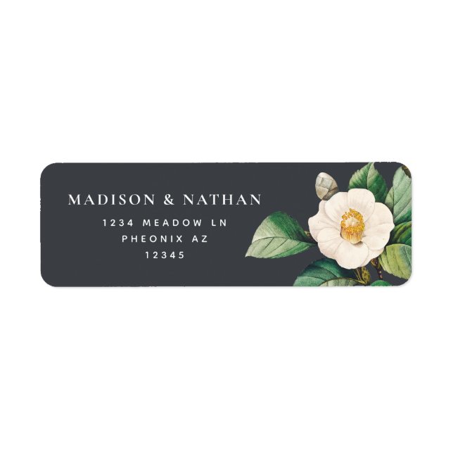Minimalistisches White Japanese Camellia Wedding L (Vorne)