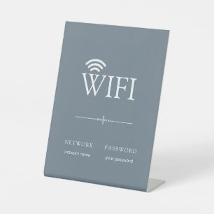Minimalistisches WiFi-Netzwerk-Passwort-Schild Dus Sockelschild