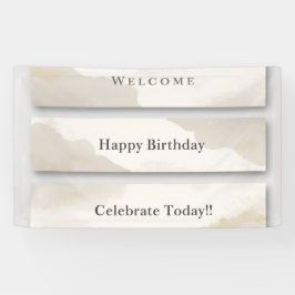 Minimalistisches Willkommens- und Feierbanner | Mo Banner