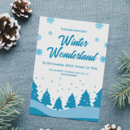 Minimalistisches Winter Wonderland Party Einladung