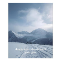 Minimalistisches Winter-Zitat-Plakat – „Tiefer atm
