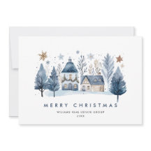 Minimalistisches WinterlandStädtchen Weihnachten U