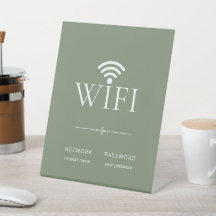 Minimalistisches WLAN-Netzwerk-Passwort-Schild Ged