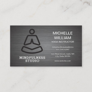 Minimalistisches Yoga-Logo Visitenkarte