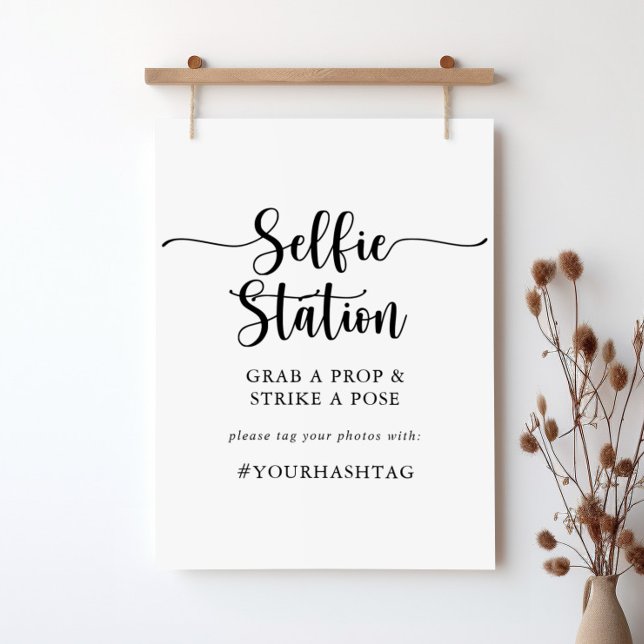 Minimalistisches Zeichen der Kalligrafie-Selfie-St Poster (Von Creator hochgeladen)