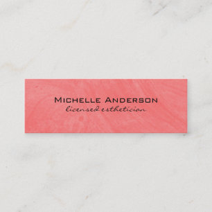 Minimalistisches zeitgemäßes Rosa Mini Visitenkarte