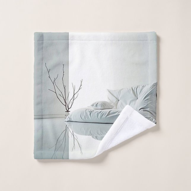 Minimalistisches Zen-Innendesign Badhandtuch Set (Waschlappen)