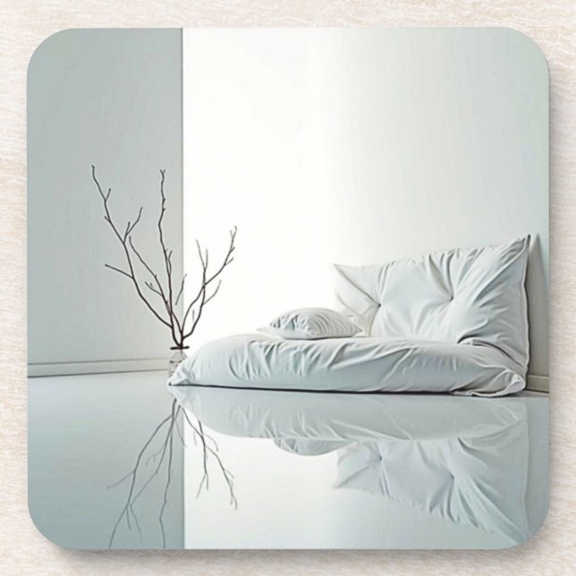Minimalistisches Zen-Innendesign Getränkeuntersetzer (Vorderseite)