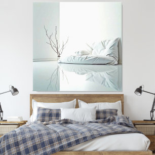 Minimalistisches Zen-Innendesign Leinwanddruck