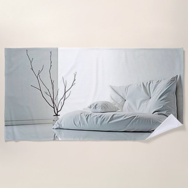 Minimalistisches Zen-Innendesign Strandtuch (Vorderseite)