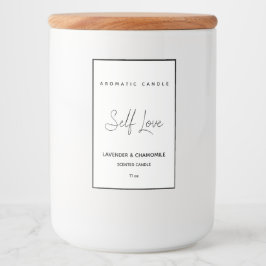 Minimalistisches, zentriertes Kerzensiegel Lebensmitteletikett