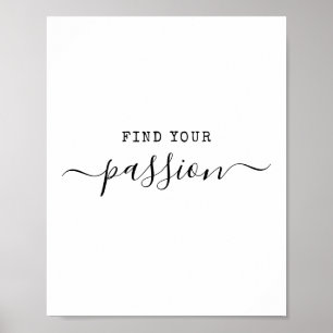 Minimalistisches Zitat finden Motivierend Poster