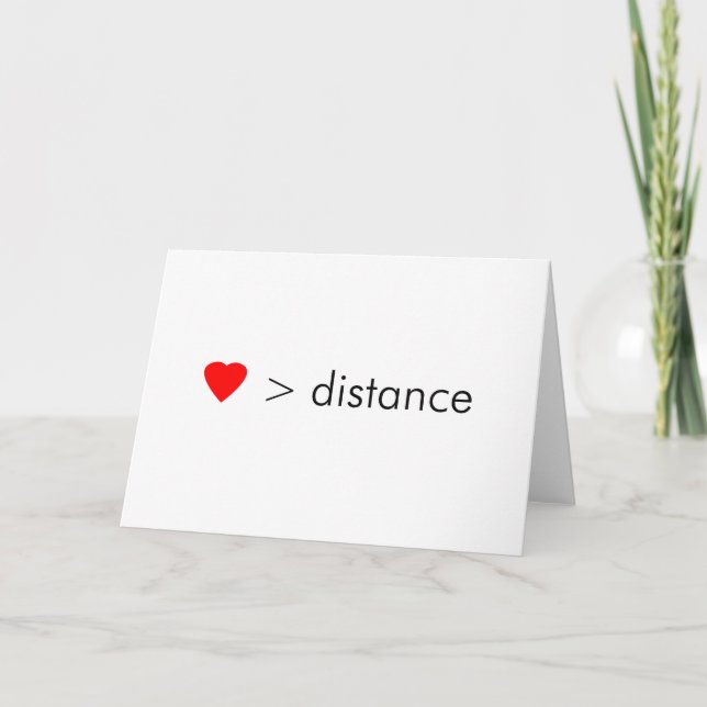 Minimalistisches Zitat "Liebe ist größer als Entfe Karte (Vorderseite)