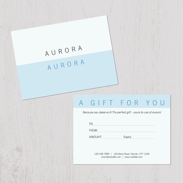 Minimalistisches zweiteiliges Blauer Geschenkgutsc (Von Creator hochgeladen)