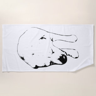 Minimallinien, Snowbird Labrador Strandtuch