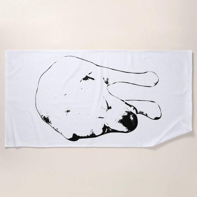 Minimallinien, Snowbird Labrador Strandtuch (Vorderseite)