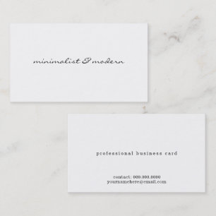Minimalschrift modern beruflich visitenkarte